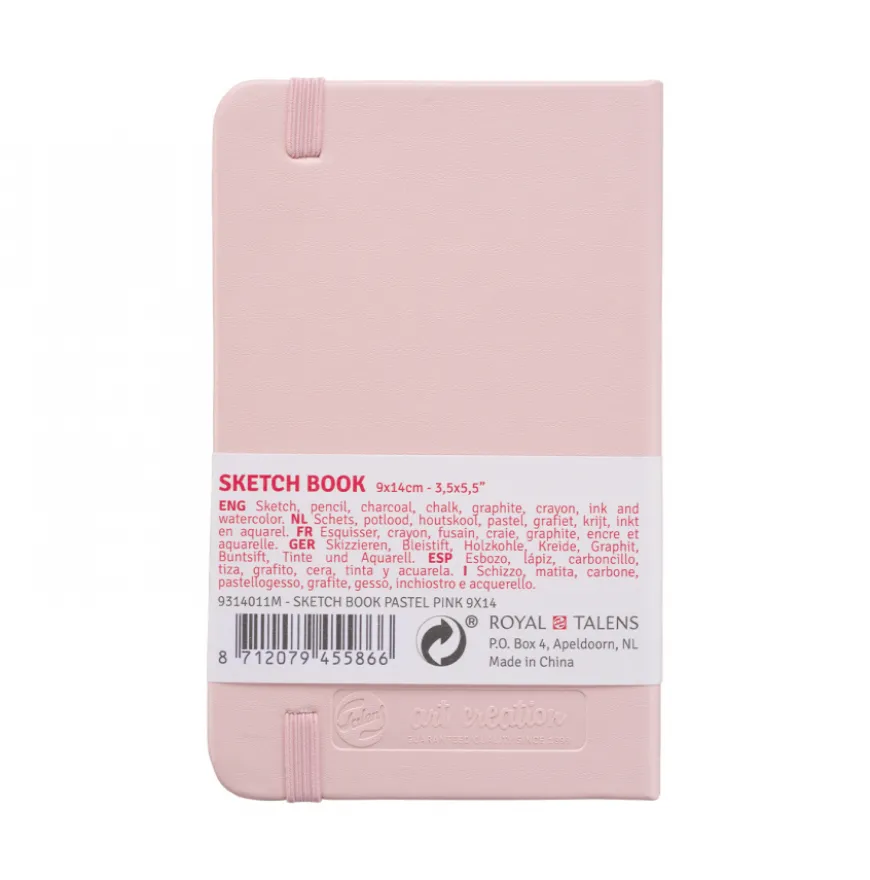 Bloco de Esboço Rosa Pastel Art Creation