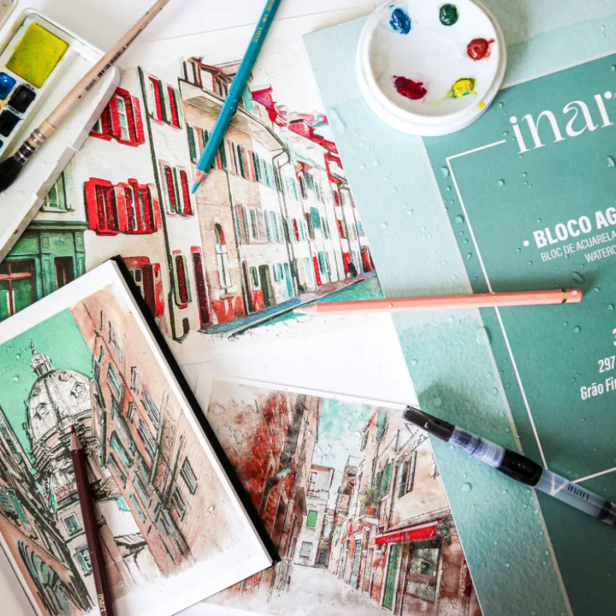 Bloco de Papel Aguarela Inart