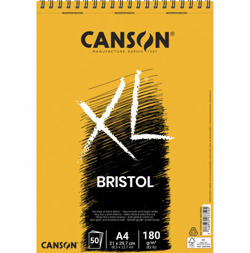 Bloco Espiral XL Bristol Extraliso Canson