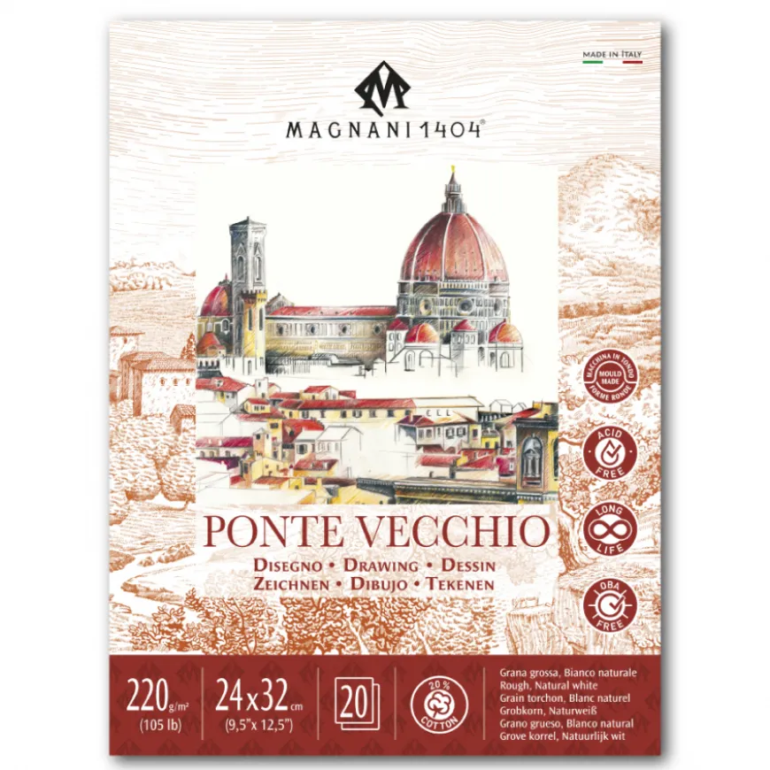 Bloco Papel Desenho Ponte Vecchio Magnani