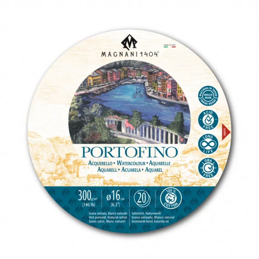 Bloco Papel Redondo Aguarela Portofino Magnani