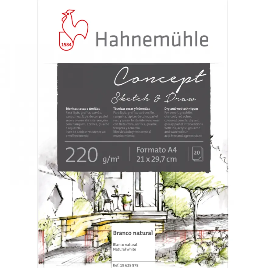 Bloco Sketch & Draw Concept Hahnemühle