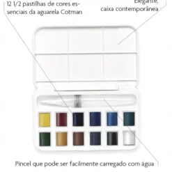 Caixa Aguarela com Pincel de Água Cotman Winsor & Newton