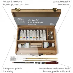 Caixa Bambu Óleo Artists Winsor & Newton