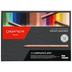 Caixa Cartão Lápis Cor Luminance Retrato Caran D´Ache