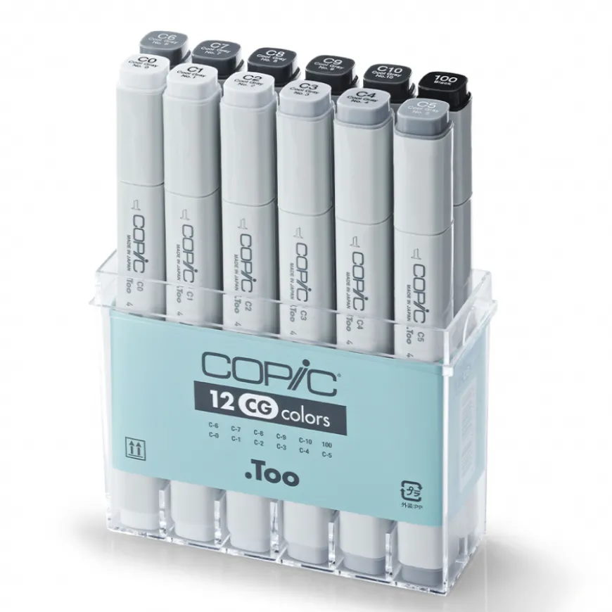 Caixa Copic Classic - Tons Cinza