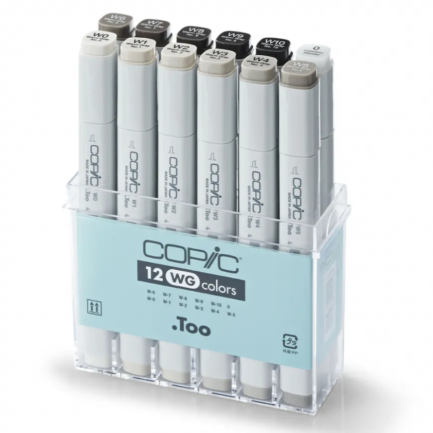 Caixa Copic Classic - Tons Cinza