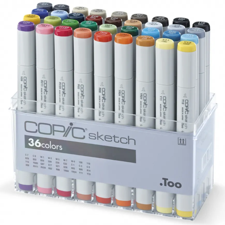 Caixa Copic Sketch - 36 Cores Básicas