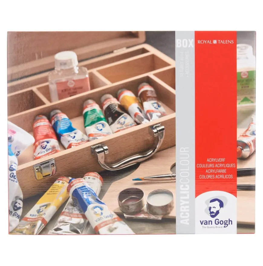 Caixa de Iniciação Pintura Acrílico Basic Van Gogh