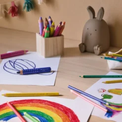 Caixa de lápis de cor Grippy + Afia Faber-Castell