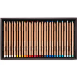 Caixa de Madeira com Lápis de Cor Luminance 6901 Caran D'Ache