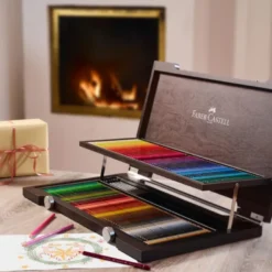 Caixa de Madeira de Lápis Polychromos Faber-Castell