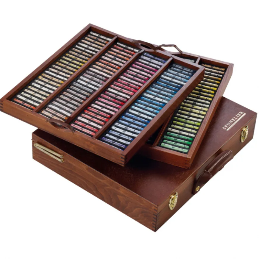 Caixa de Madeira "De Luxe" Pastel Seco L´Ecu Sennelier