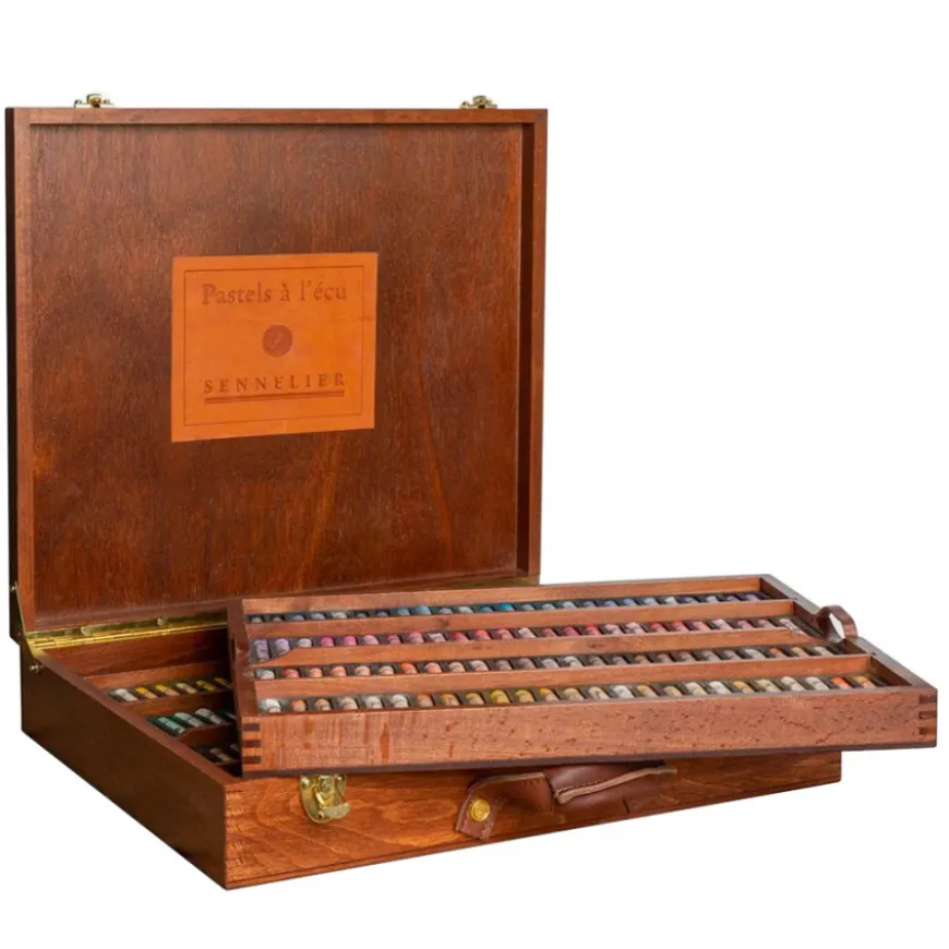 Caixa de Madeira "De Luxe" Pastel Seco L´Ecu Sennelier