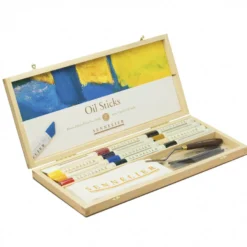 Caixa de Madeira Sticks Óleo Extra-Fino Médio Sennelier