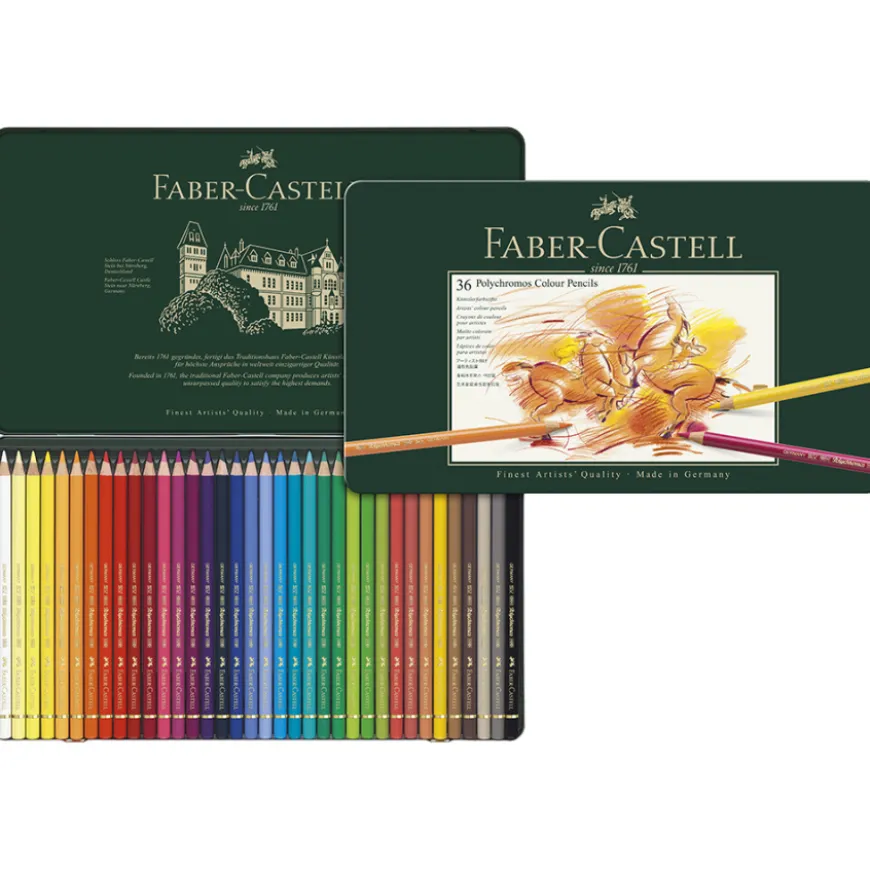 Caixa de Metal de Lápis Polychromos Faber-Castell