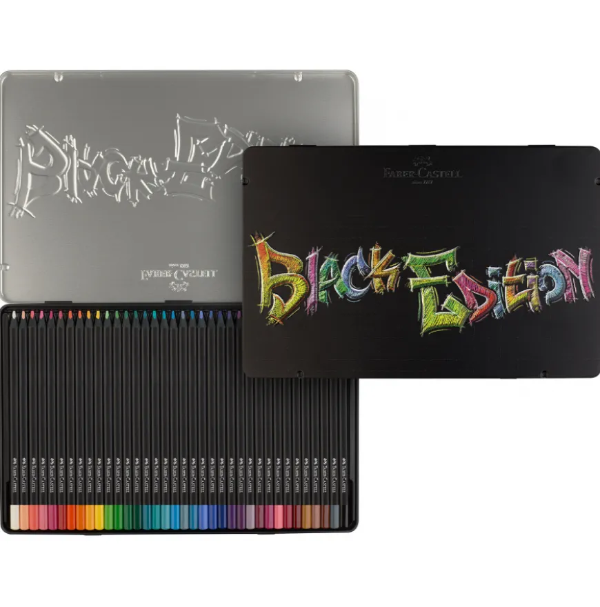 Caixa de Metal Lápis de Cor "Black Edition" Faber-Castell