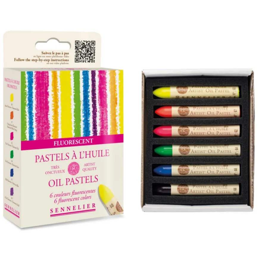Caixa de Pastel Óleo Sennelier Fluorescentes