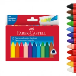 Caixa Lápis de Cera Triangulares Faber-Castell