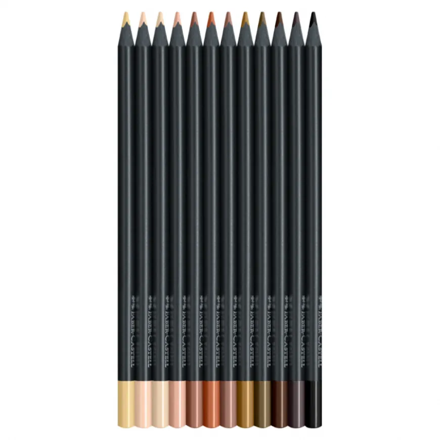 Caixa Lápis de Cor Tons de Pele "Black Edition" Faber-Castell