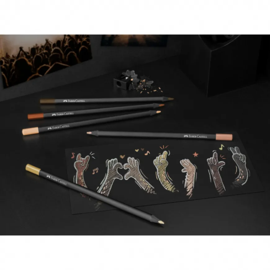 Caixa Lápis de Cor Tons de Pele "Black Edition" Faber-Castell