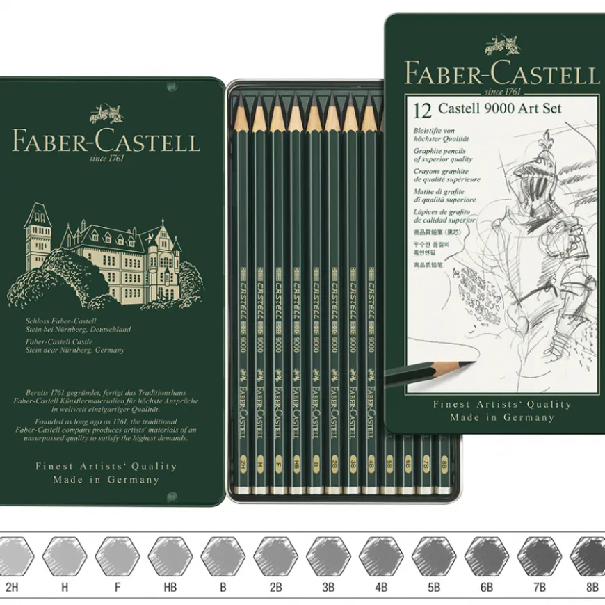 Caixa Lápis Grafite Castell 9000 Faber-Castell