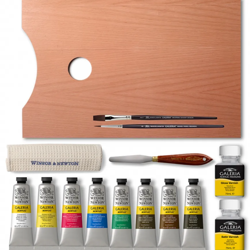 Caixa Madeira Acrílico Galeria Winsor & Newton