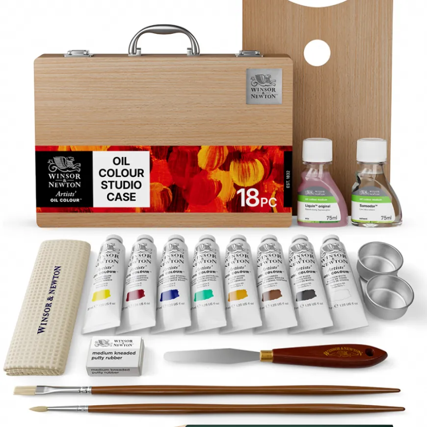 Caixa Madeira Óleo Artist Winsor & Newton