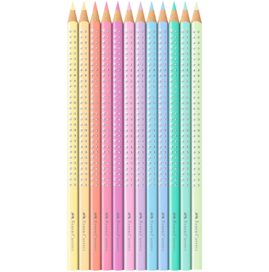 Caixa Metal Lápis Cor Pastel Sparkle Faber-Castell