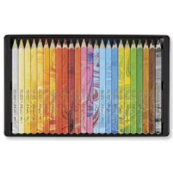 Caixa Metal Lápis Multicolor Triangulares Magic Koh-I-Noor