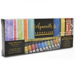 Caixa Metal Tubos L´Aquarelle Iridescente Sennelier
