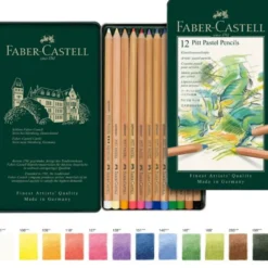 Caixa Metálica Lápis de Cor Pastel Pitt Faber-Castell