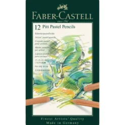 Caixa Metálica Lápis de Cor Pastel Pitt Faber-Castell