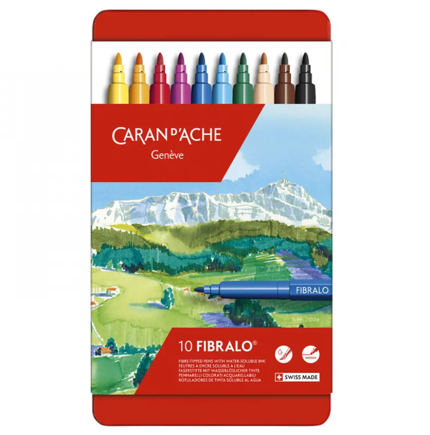 Canetas de Feltro Aguareláveis Fibralo Caran D´Ache