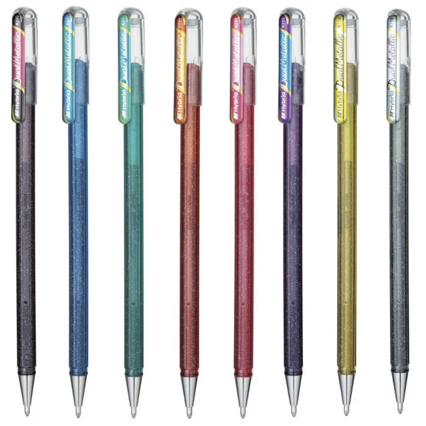 Canetas Gel Dual Metallic Pentel