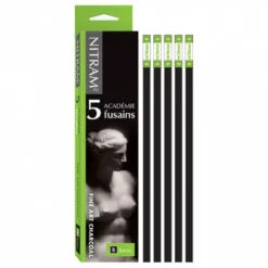Carvão Natural Nitram Academia 5mm B (suave)