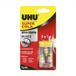 Cola UHU Super Minis 3 x 1gr