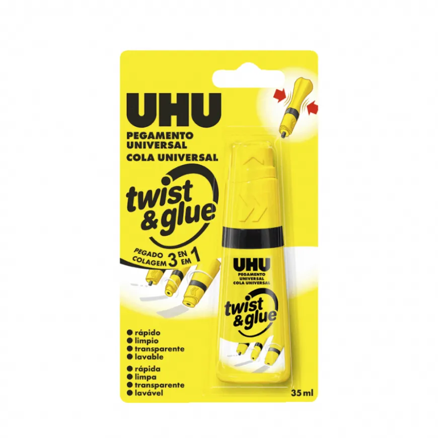 Cola Universal UHU Twist and Glue com Solventes