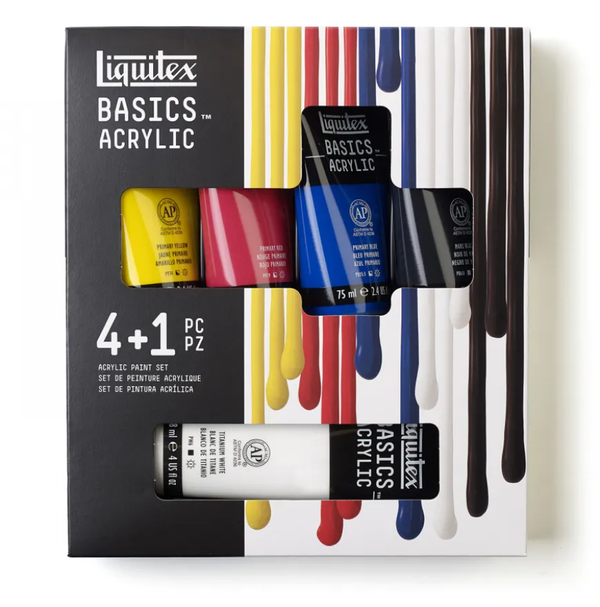 Conjunto Acrílico Basics 4 + 1 Liquitex