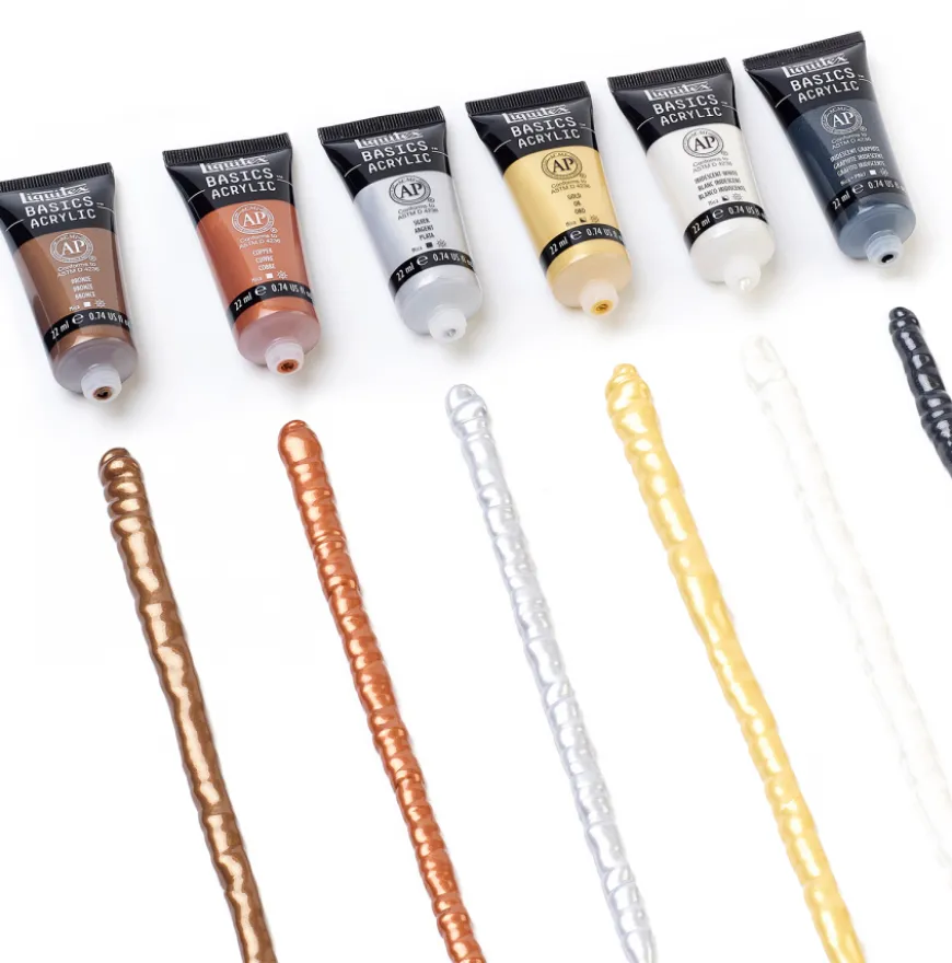Conjunto Acrílico Metalizado Iridiscente Basics Liquitex