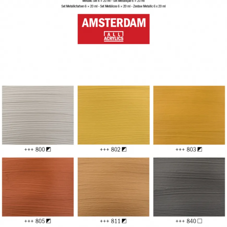 Conjunto Acrílico Metálicos Amsterdam
