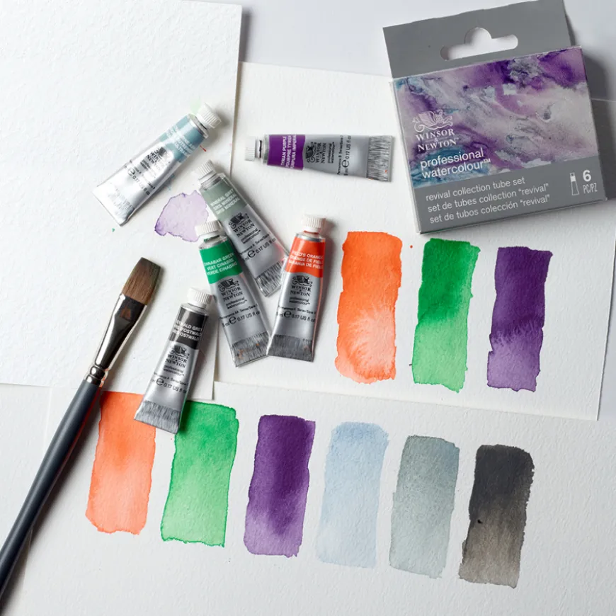 Conjunto Aguarela Tubo Profissional Revival Winsor & Newton