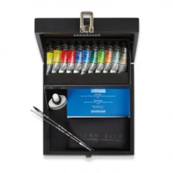 Conjunto Caixa de Madeira L´Aquarelle com Acessórios Sennelier