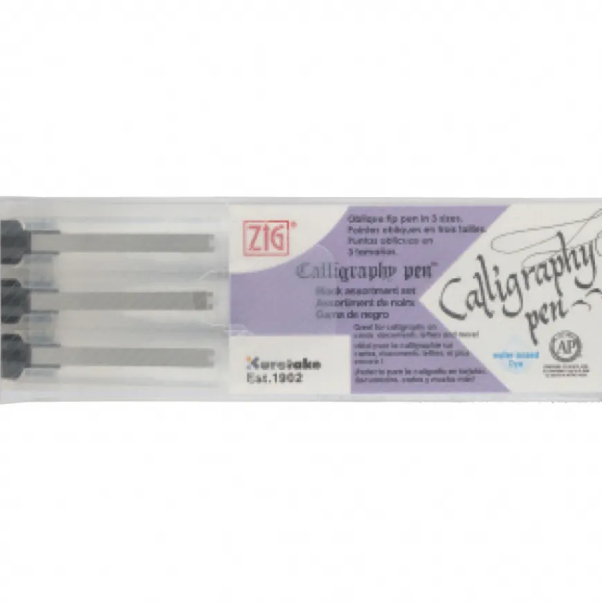 Conjunto Canetas Caligrafia Oblíquas ZIG