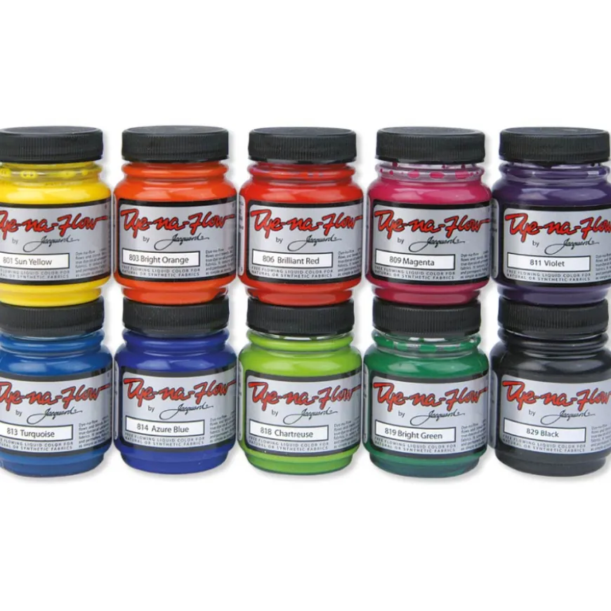 Conjunto de 10 Cores Dye-Na-Flow Jacquard