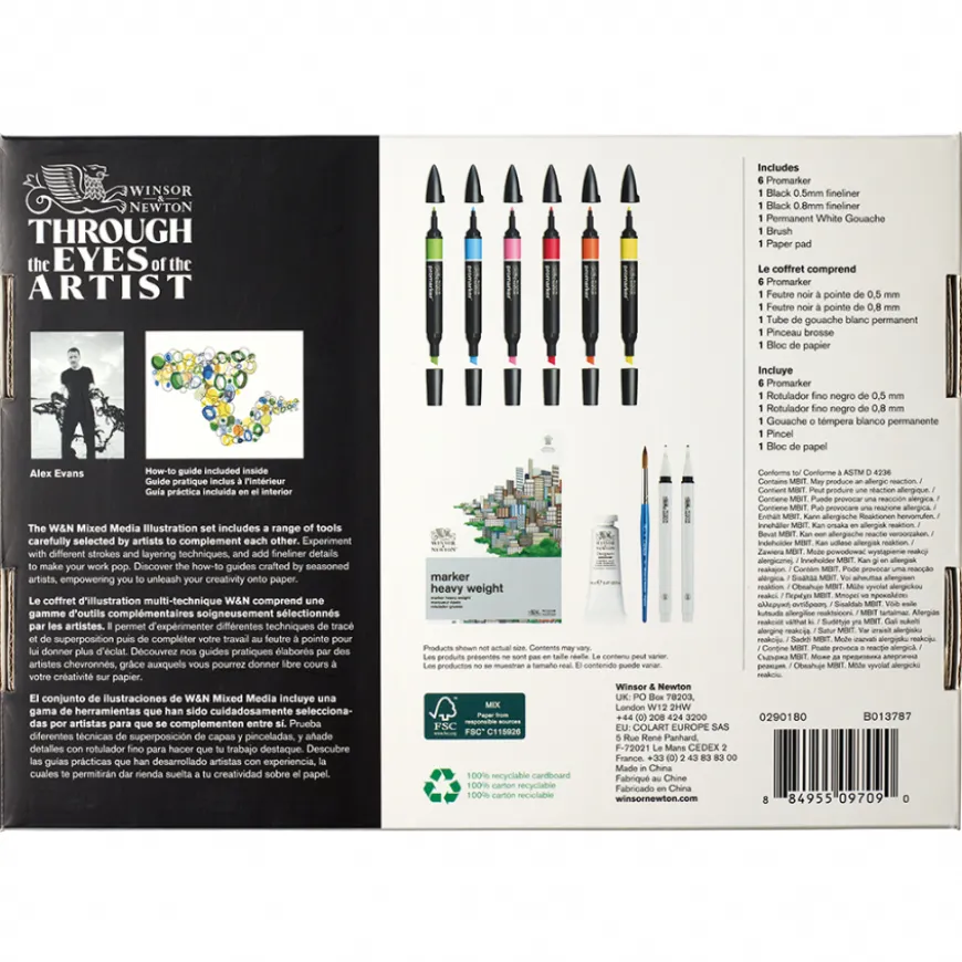 Conjunto Ilustração Mixed Media Winsor & Newton