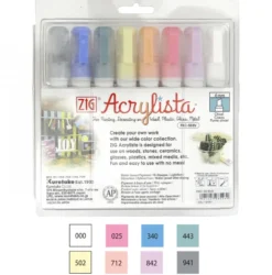 Conjunto Marcadores Acrylista Biselado ZIG