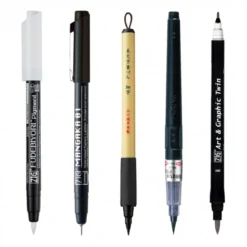 Conjunto Marcadores Básico Ilustração Inktober Zig Kuretake