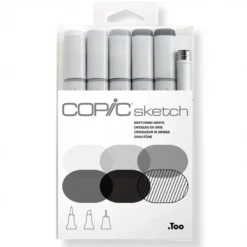 Conjunto Marcadores Copic Sketch Theme - Tons Cinza Esboço