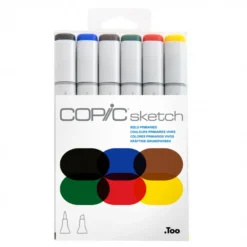 Conjunto Marcadores Copic Sketch - Cores Primárias Vivas